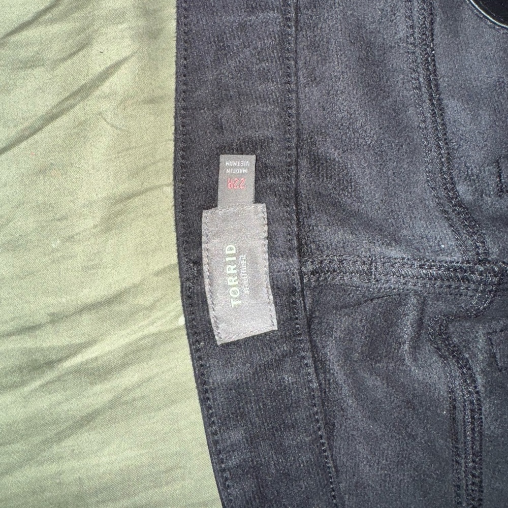 Torrid Black Leather 5 pocket pants with belt loops